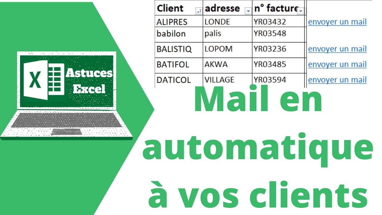 Comment automatiser l'envoyer des mails avec Excel