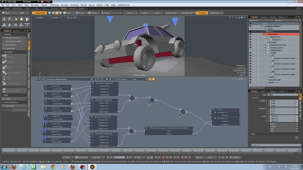 The Foundry MODO -  Animation Basics Part 08 - Car Rig (modo 701)