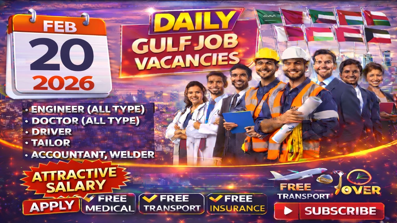 20-2-2026 Latest Gulf Job Vacancies Apply Now To Be Selected #job #jobsearch #jobseekers #saudijobs