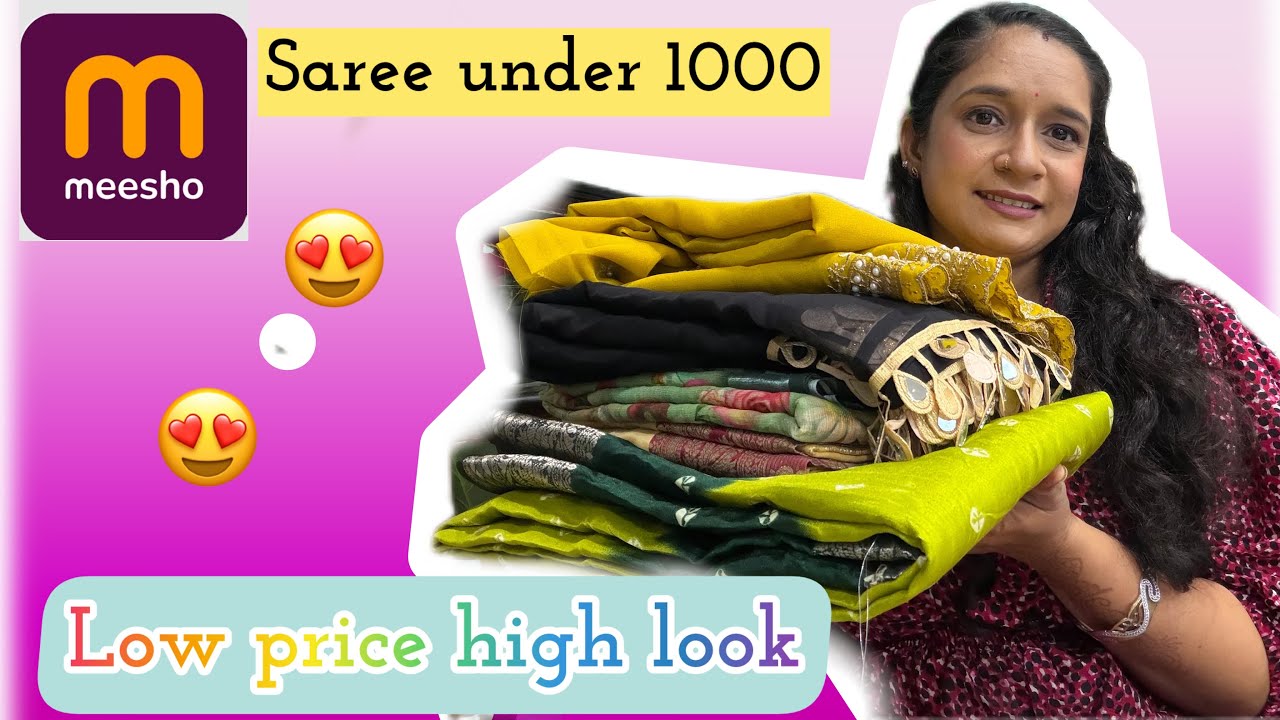 Messho Saree Haul. Under ₹1000😍budget saree worth buying #messho#sareehaul
