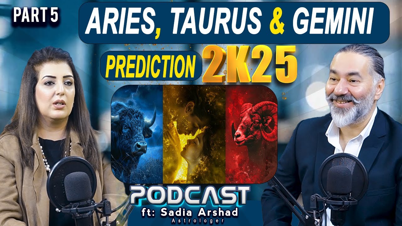 Aries, Taurus & Gemini | Prediction 2025 | Part 5 | ft: Sadia Arshad | Astrologer | Irfan Asghar