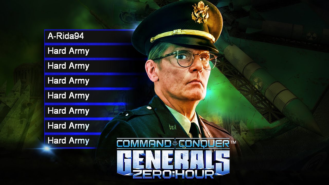 1 vs 7 Hard Armies C&C Generals Zero Hour | جنرال زيرو اور ضد الكمبيوتر 1 ضد  7