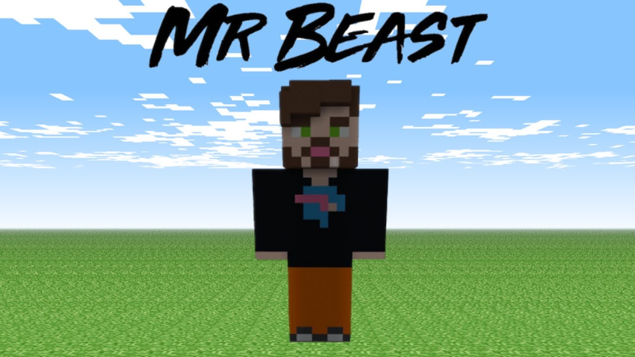 Minecraft Tutorial: How To Build A MrBeast Statue