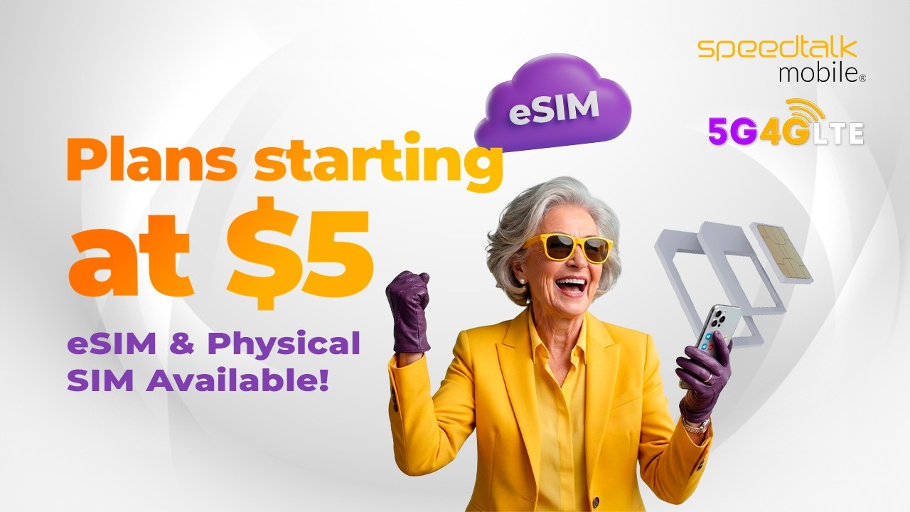 Best Affordable eSIM + Triple Cut SIM Card Cell  Phone Plans 2026 | SpeedTalk Mobile Starting at $5