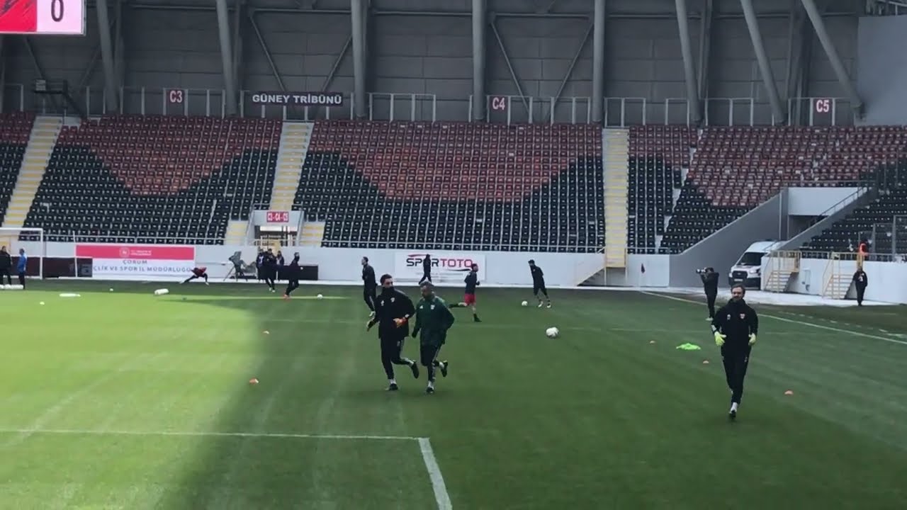 Nurullah Aslan’ın Çorum FK maçı maç ısınması