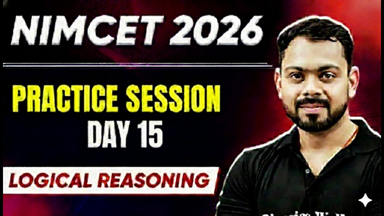 NIMCET 2026 Practice Session Day 15 | Logical Reasoning | NIMCET 2026 | PW NIMCET #pwnimcet