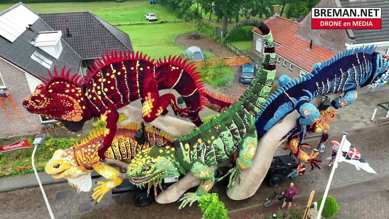 16-08-2024 Het aanrijden van de Corso wagens naar Sint Jansklooster