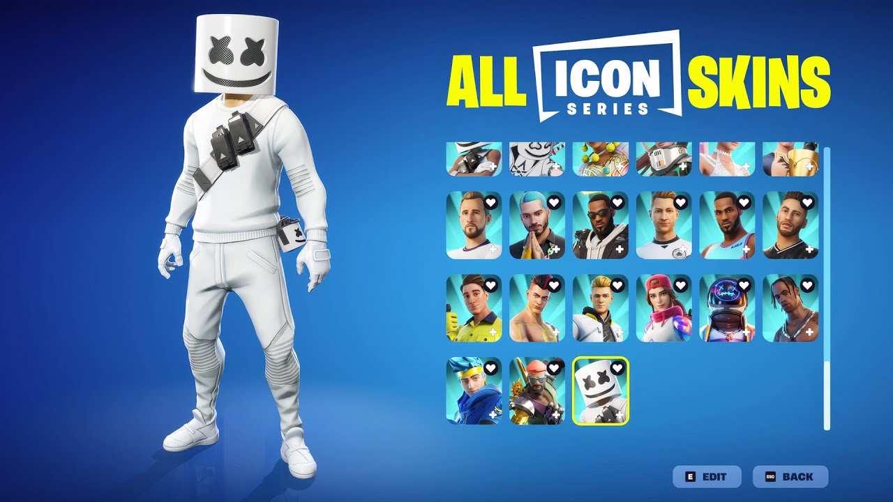 Fortnite All Icon Skins (100 Outfits)