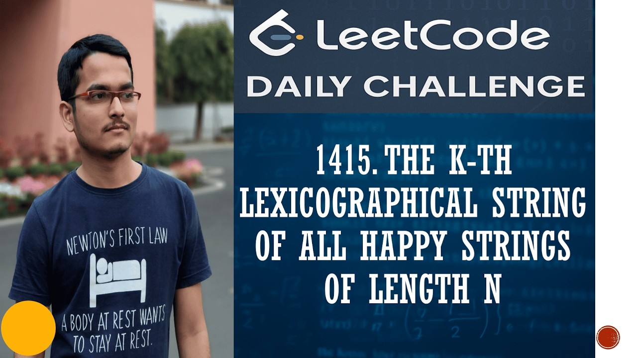 Leetcode 1415. The k-th Lexicographical String of All Happy Strings of Length n | Daily Challenge