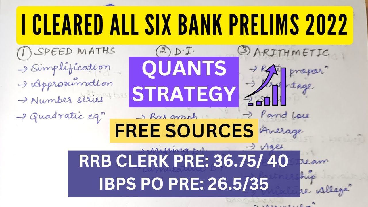 QUANTS FULL STRATEGY FOR BANK EXAMS PRELIMS 2023 | IBPS PO IBPS CLERK| #ibps #sbiclerk #rrbclerk