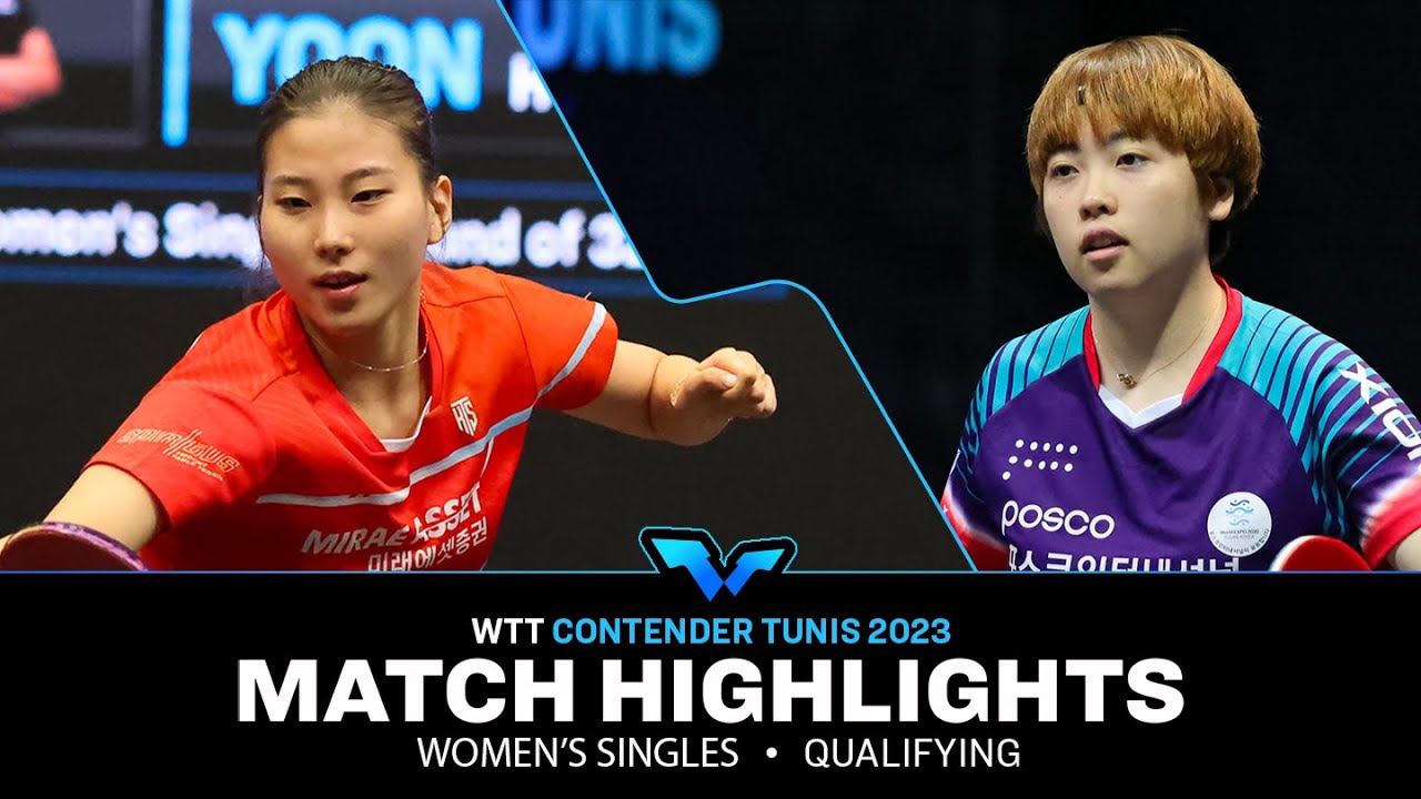 Ryu Hanna vs Yoon Hyobin | WS Qual | WTT Contender Tunis 2023