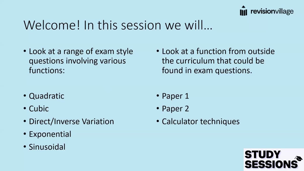 RV Study Session - Applications of Functions [IB Mathematics AI SL]