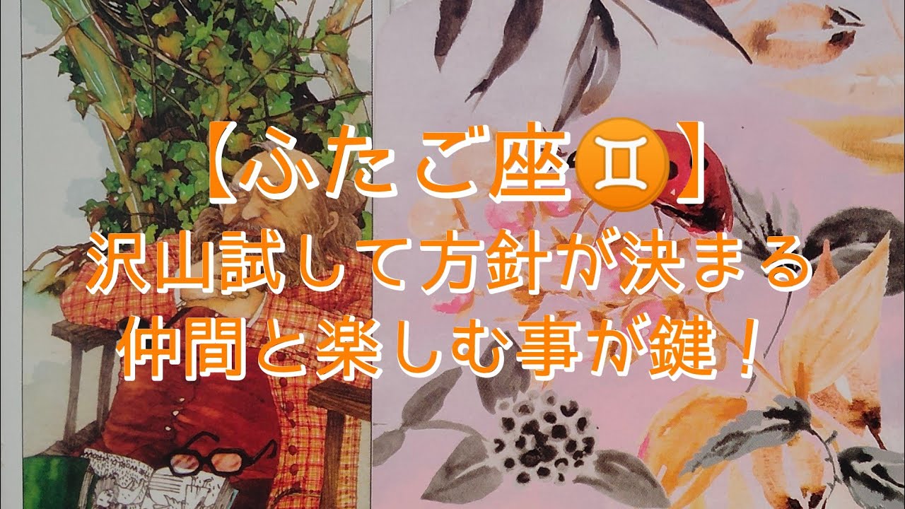 【ふたご座♊】〜今の貴方にメッセージ〜沢山試して方針が決まる　仲間と楽しむ事が鍵！