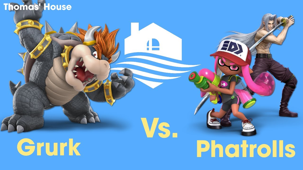 Smash Ultimate | Grurk (Bowser) vs Phatrolls (Inkling, Sephiroth) @ Thomas' House CORRUPTED