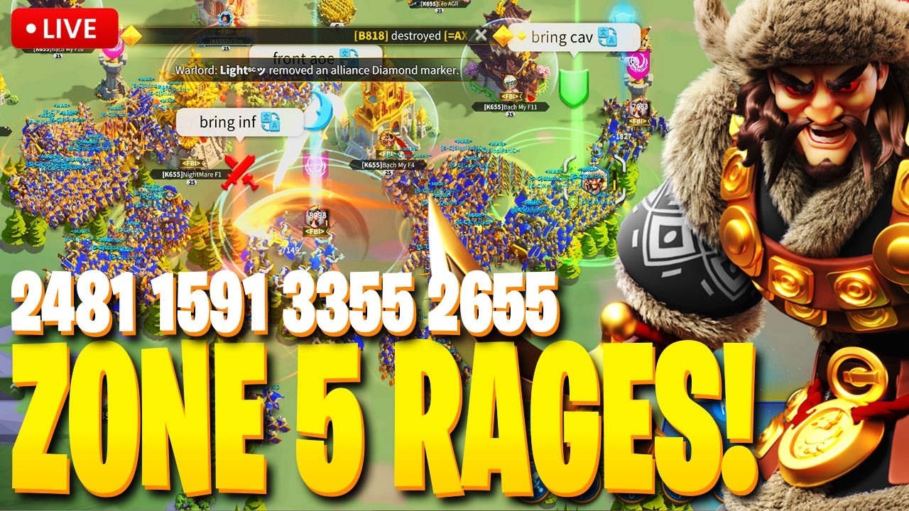 ZONE 5 FIGHTS RAGE ON (DAY 2) | 2481 1591 3355 2655 | Rise of Kingdoms