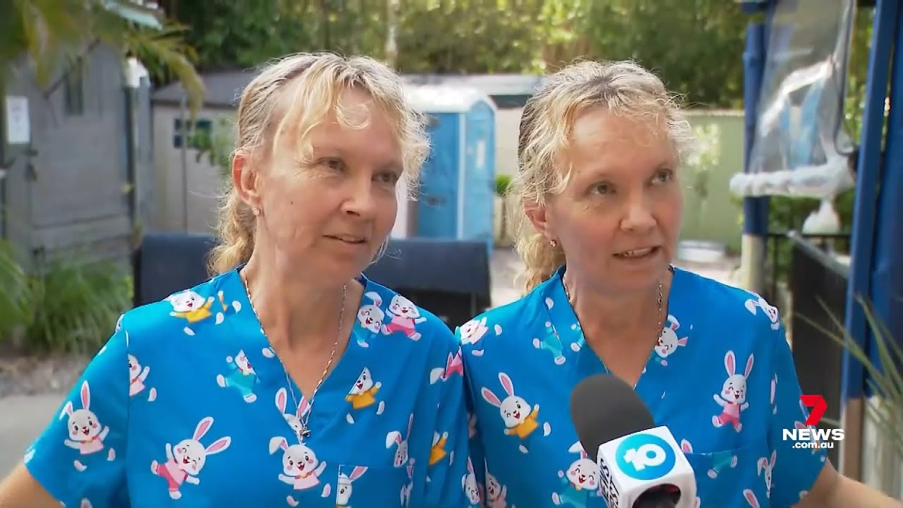 Australian Twins Talking in Unison During News Interview Speak Out