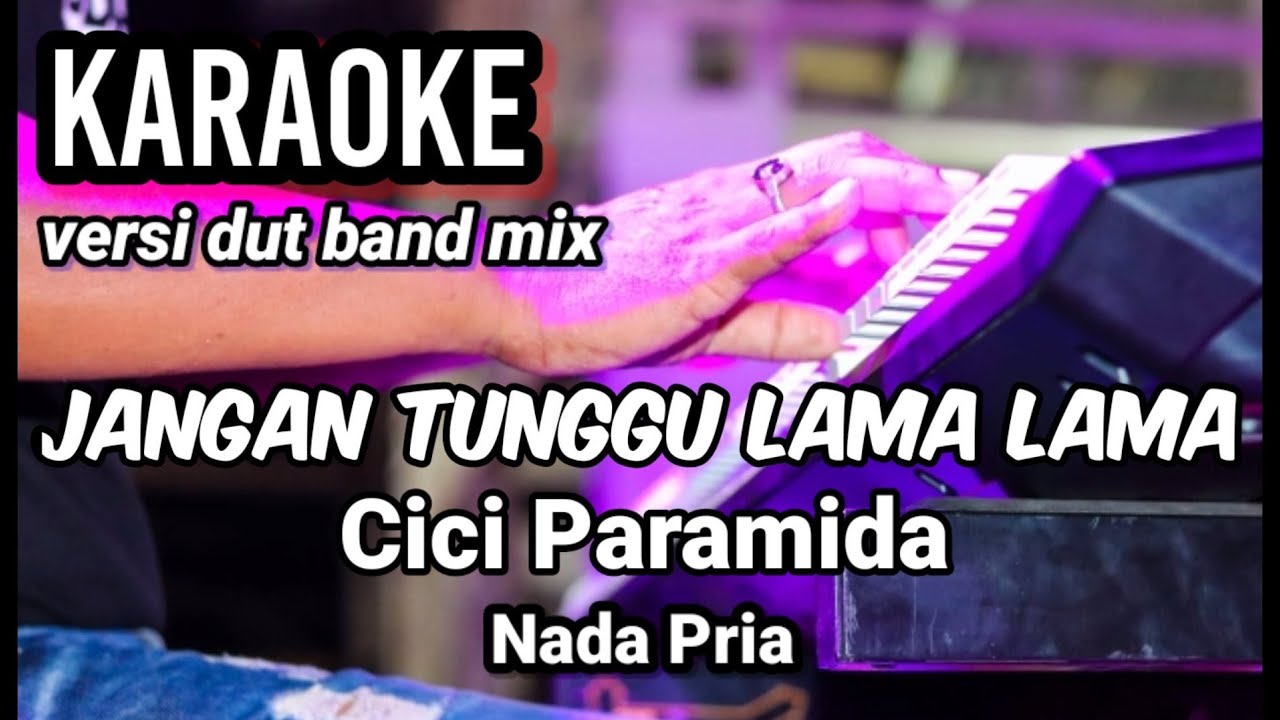 JANGAN TUNGGU LAMA LAMA - Cici Paramida | Karaoke dut band mix nada pria | Lirik