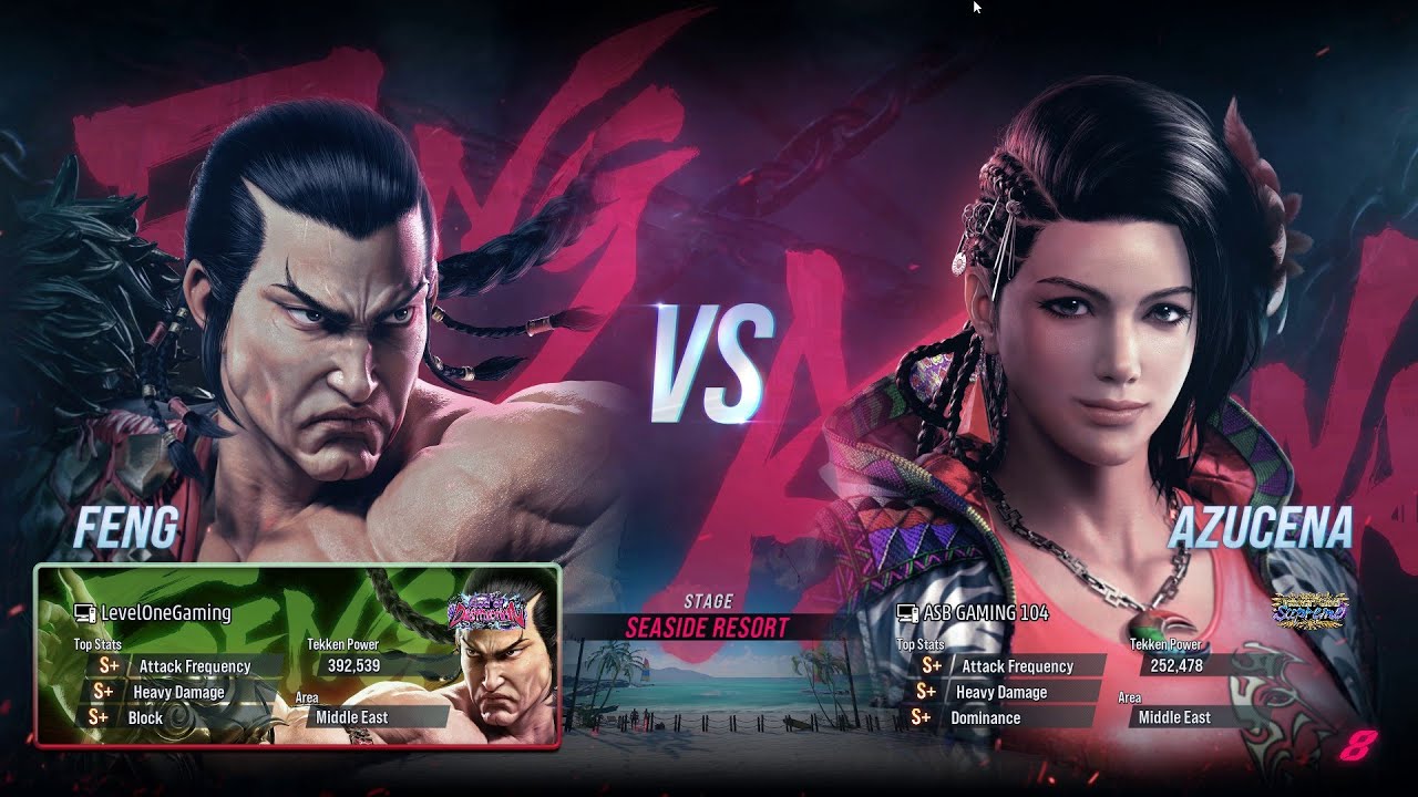 Tekken 8 feng vs azucena level one gaming....