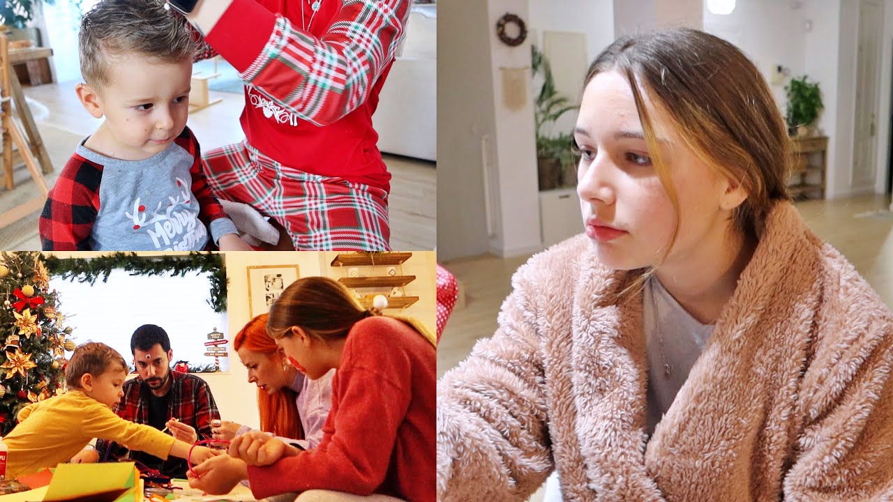 DÍA TRISTE para ELAIA 😟 CORTE DE PELO en  CASA 💇‍♀️ Familia Carameluchi 👨‍👩‍👧‍👦 Navidad 2020 🎄