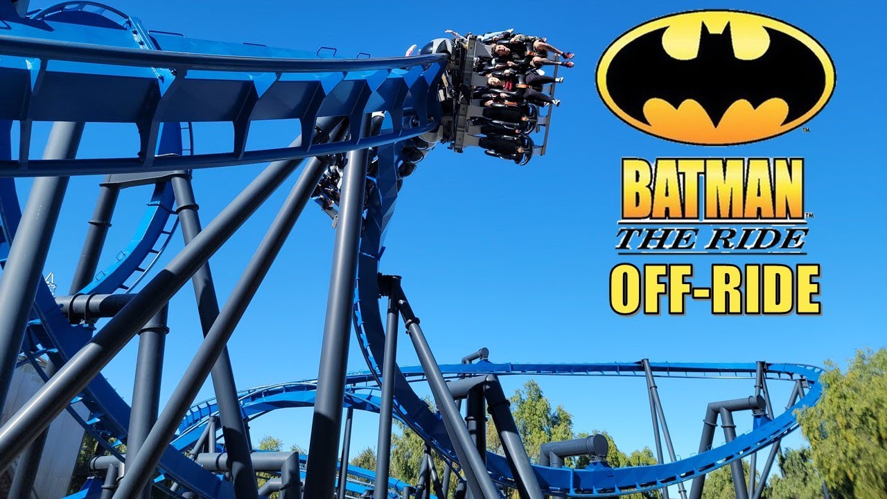 Batman the Ride Off-Ride Footage, Six Flags Magic Mountain B&M Inverted Coaster | Non-Copyright