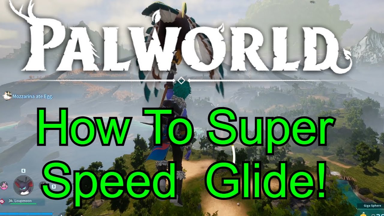 Palworld Grappling Gun Glider Trick - Slide and Glide!  Speed with ease! ZOOM ZOOM!