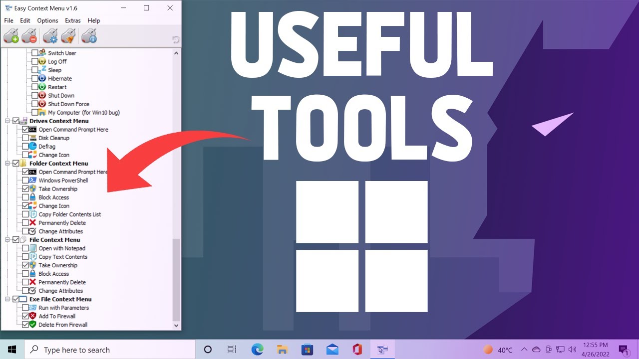Ultimate Windows PC Right Click Menu Customization Tool