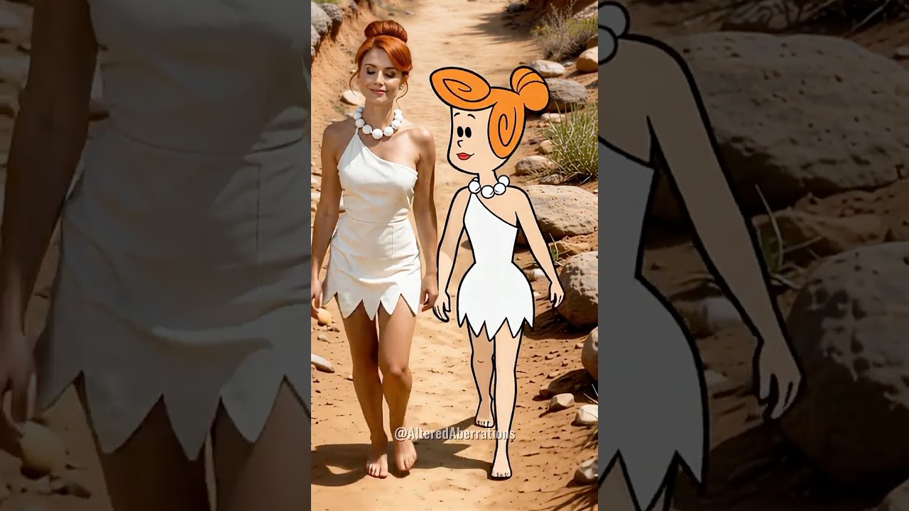 The Flintstones: Cartoon vs Real Life 🦴✨