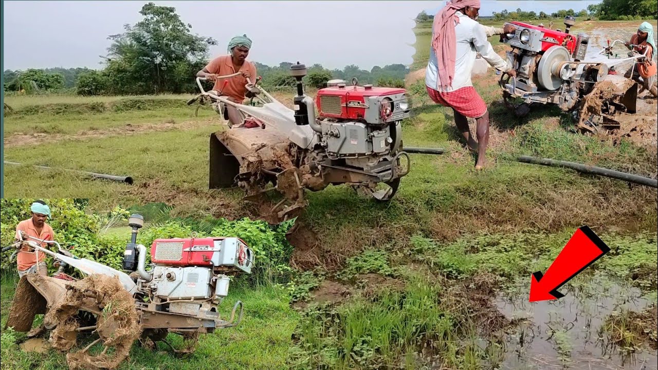 Taking My Power Tiller To Nearest Dhanicha Field For Puddling || Kamco Power Tiller Puddling Work