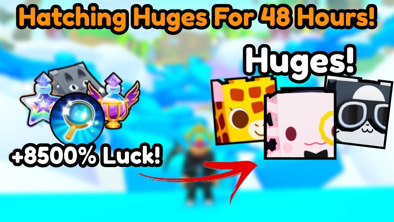 Hatching BEST EGG With 8500% Luck For 48 Hours To Get HUGES In Pet Simulator 99!