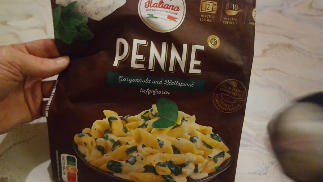 Mondo Italiana Penne Gorgonzola und Blattspinat, Mahlzeit