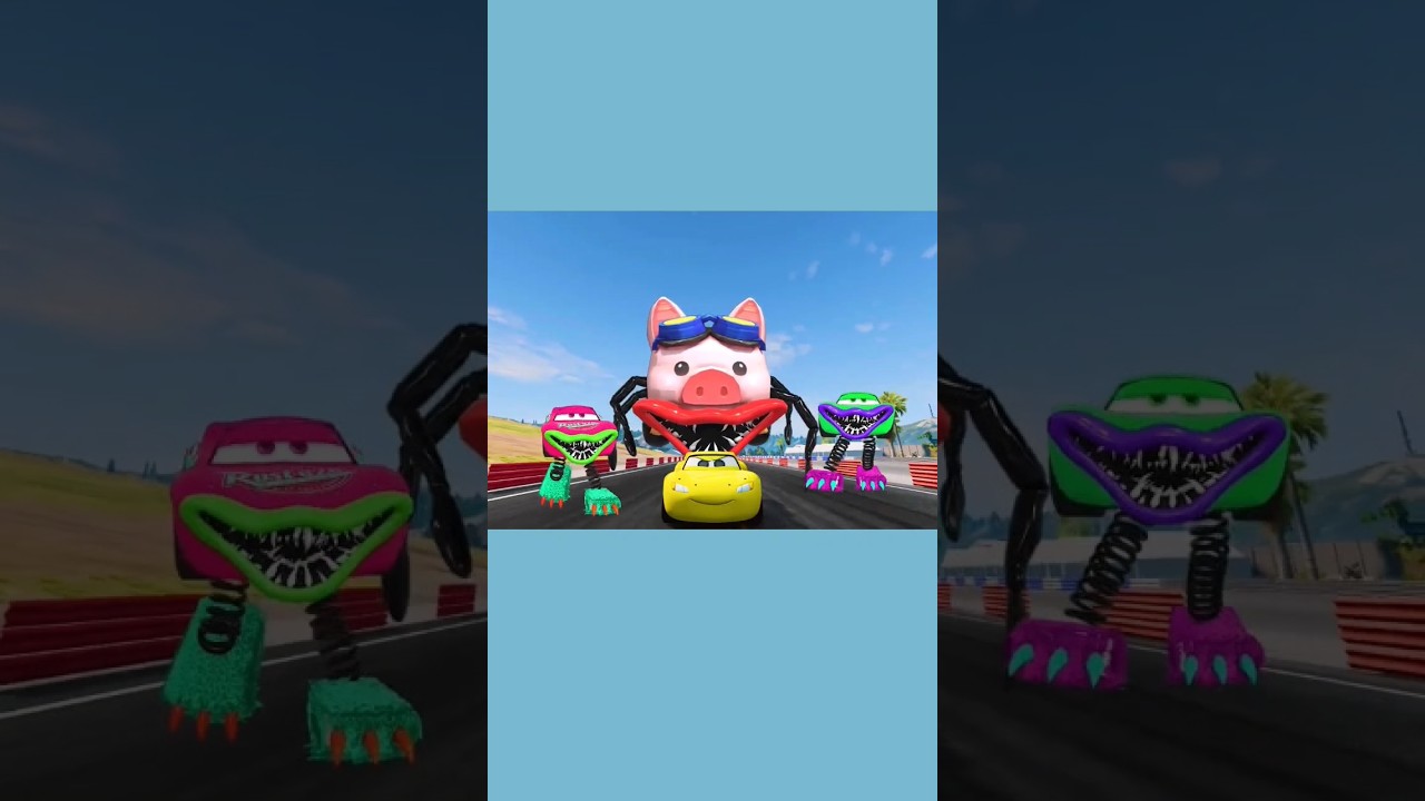 Epic Escape From The Lightning McQueen Boxy Boo Eater, Coffin Dance Song Cover #shorts #short