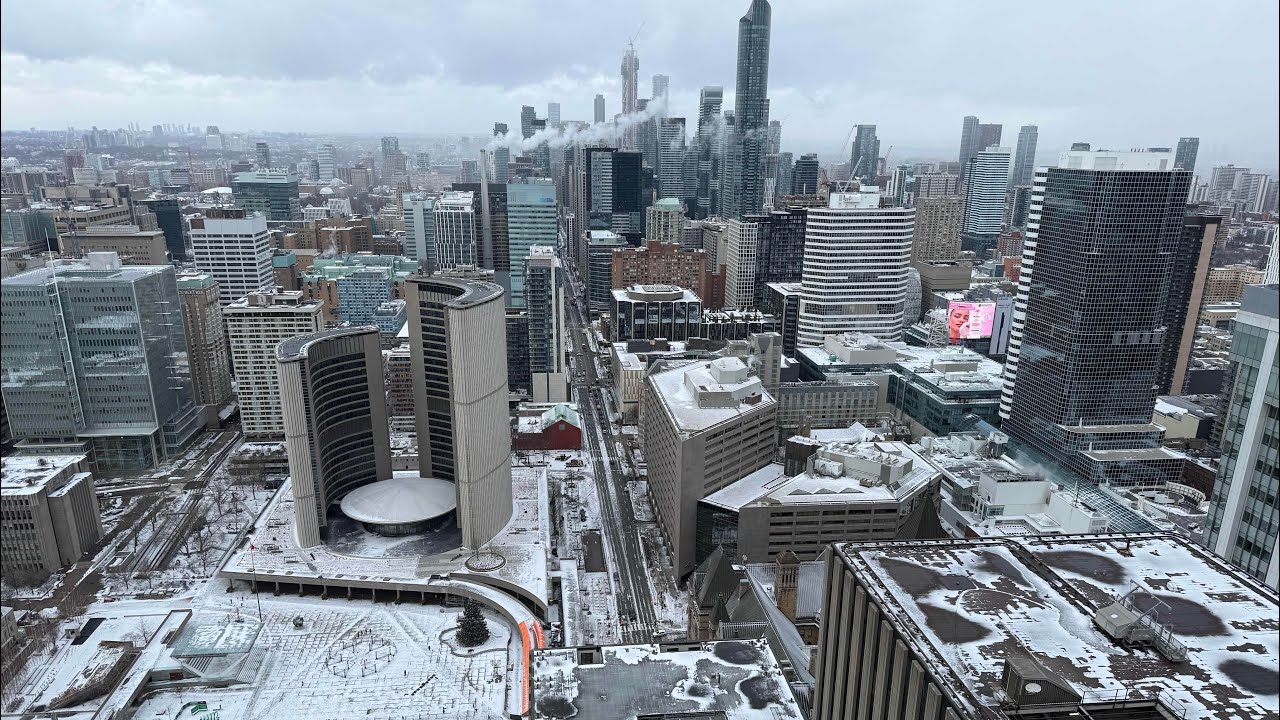 Snow storm | Time lapse | Toronto Downtown 