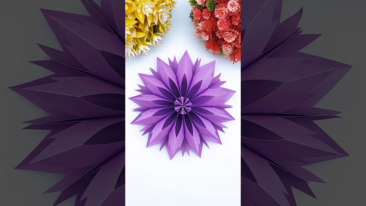 3D Paper Snowflakes For Home Decorations | Handmade Paper Flower Making Easy