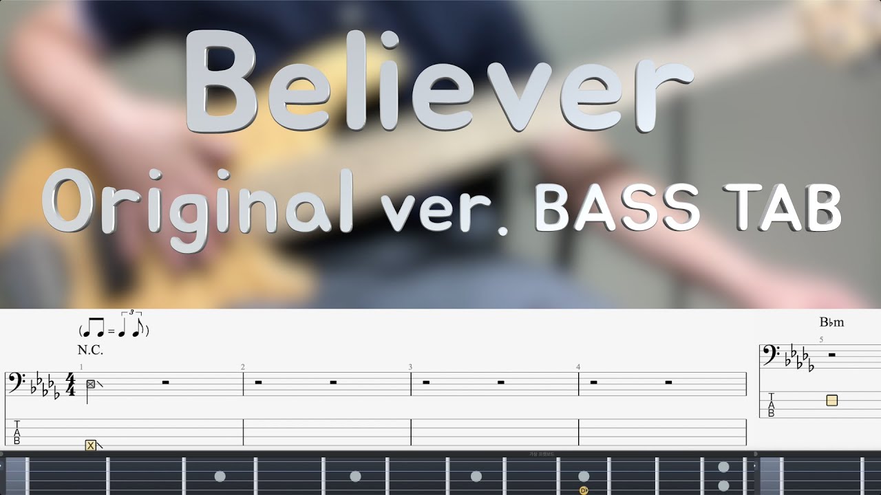 [Imagine Dragons] Believer Bass cover (+Original ver. BASS TAB)
