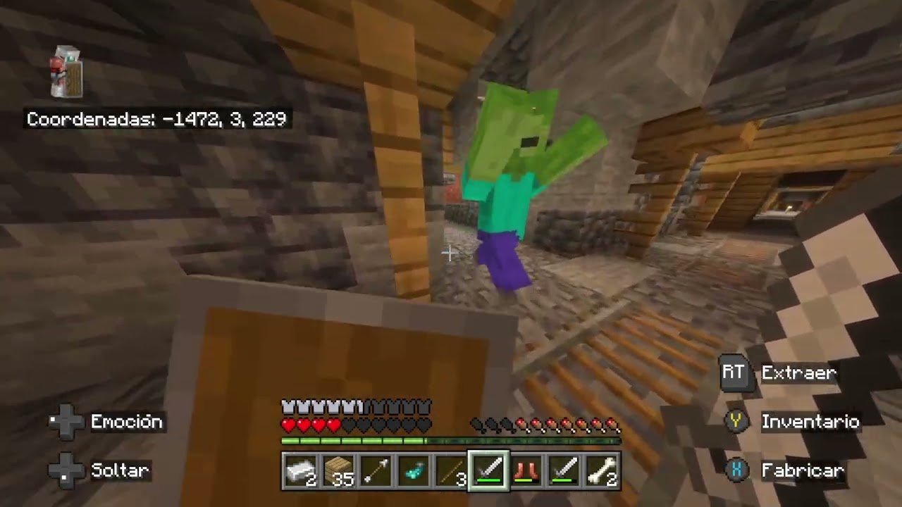 Jugando a Minecraft hora de minar parte 2