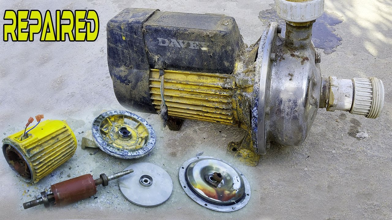Water pump Davey motor bearing replacement and seal leakage