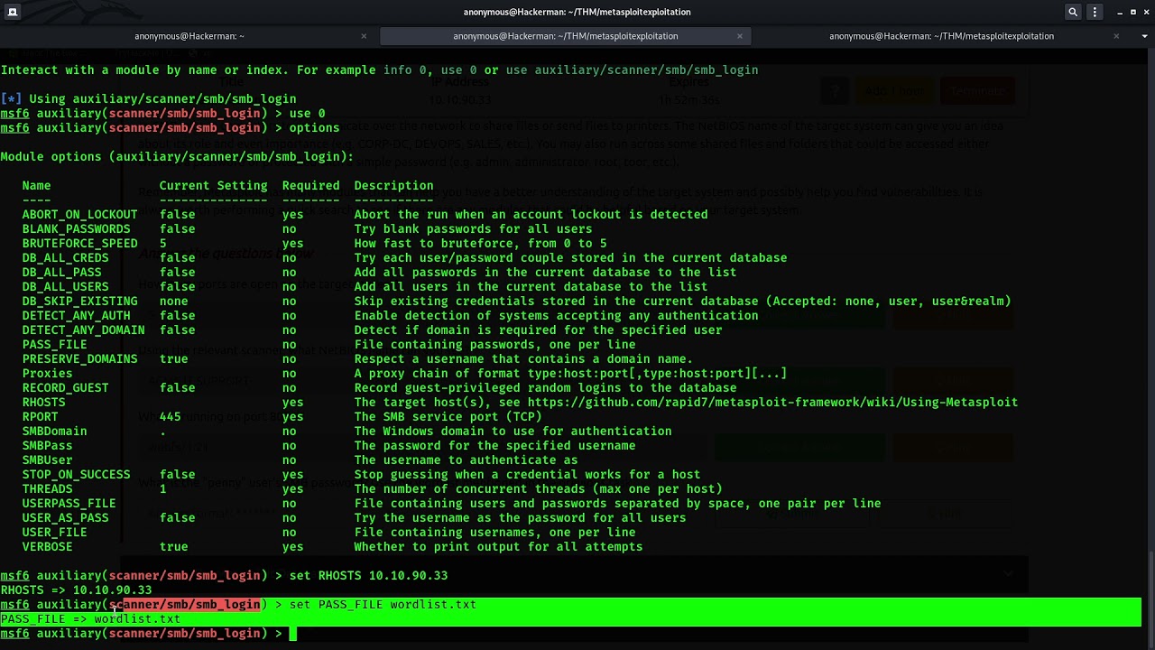 TryHackMe #341 Metasploit: Exploitation