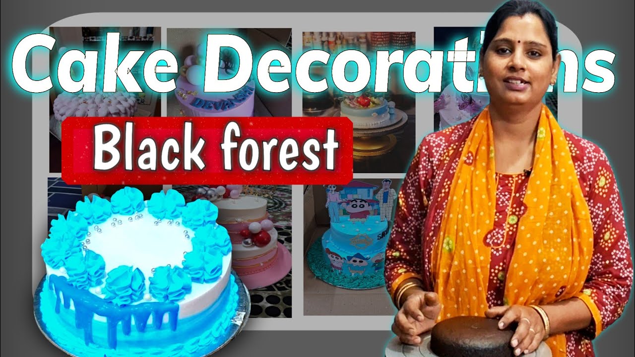 Black Forest Cake with a Twist! 🤩 | Blue Gel Drip Cake Decoration Full Process #CakeRecipeHindi 