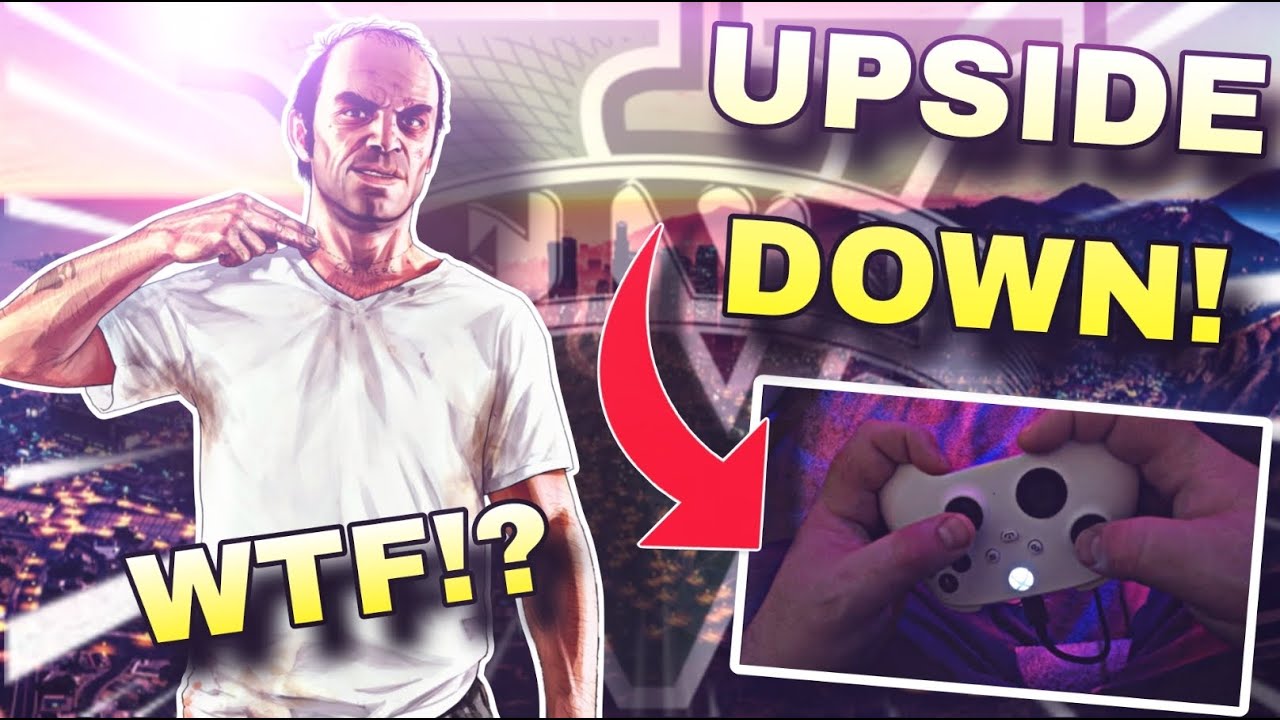 #1 UPSIDE DOWN CONTROLLER PLAYER PLAYS GTA 5! 🤯👀 