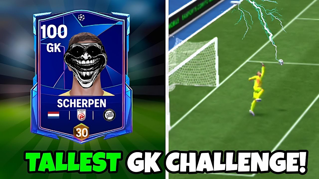 Can the Tallest GK Complete the Challenge? (206cm Scherpen)