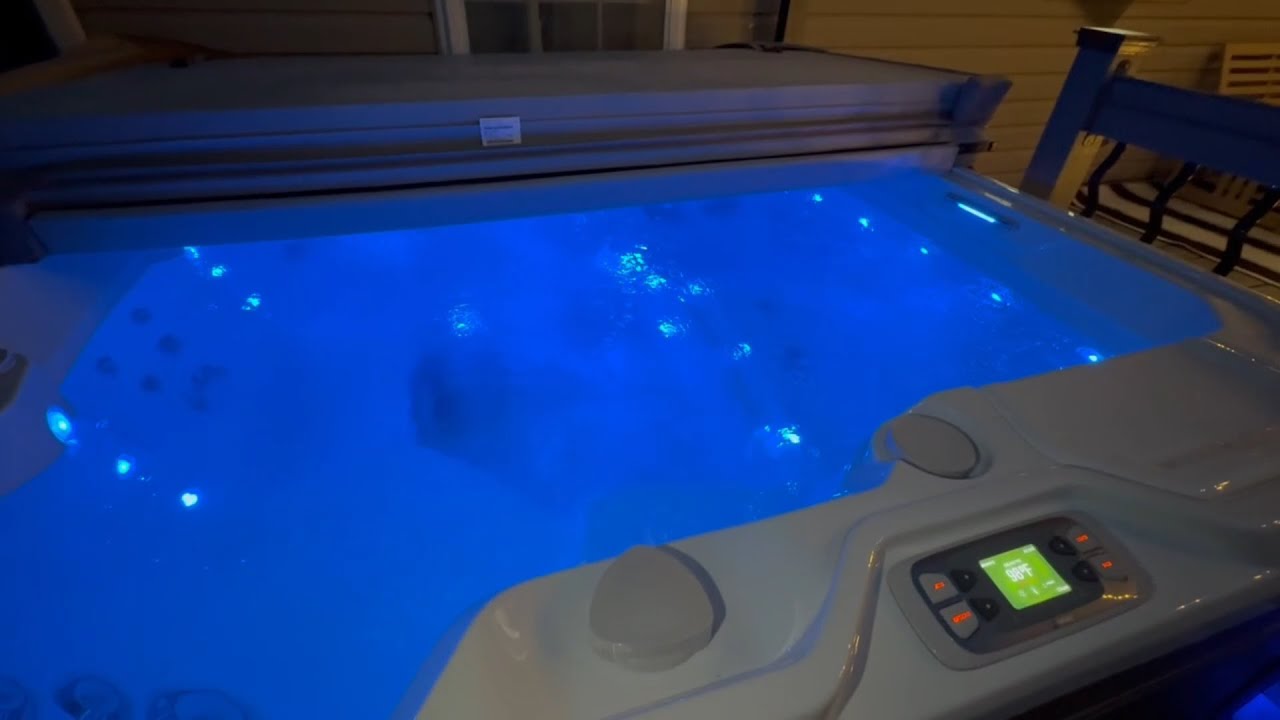 Hot Springs Limelite Flair hot tub with Coolzone tutorial and set-up.