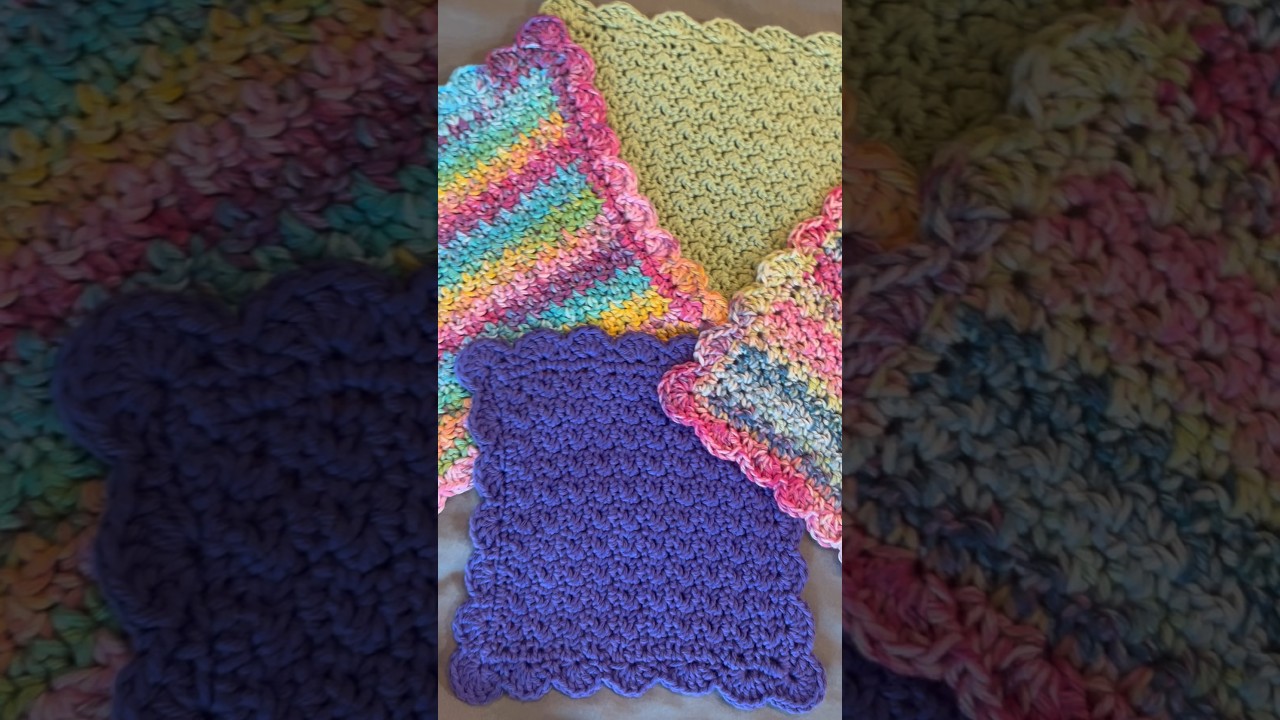 Crochet Washcloth Tutorial - Easy two stitch repeat! #crochet #tutorial