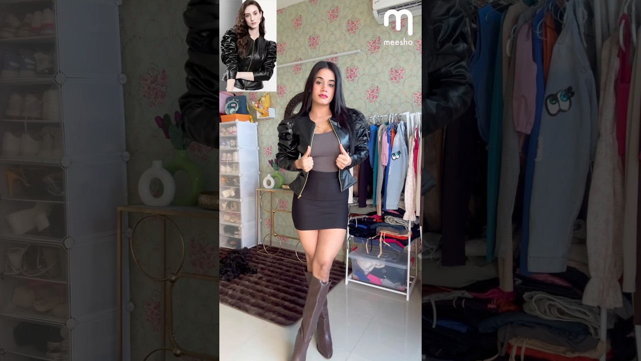 Meesho Leather Jackets|| #shortsvideo #shorts #meesholeatherjackets #meeshojeanshaul #ytshorts #yt