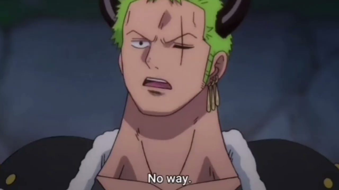 Zoro opens his right eye