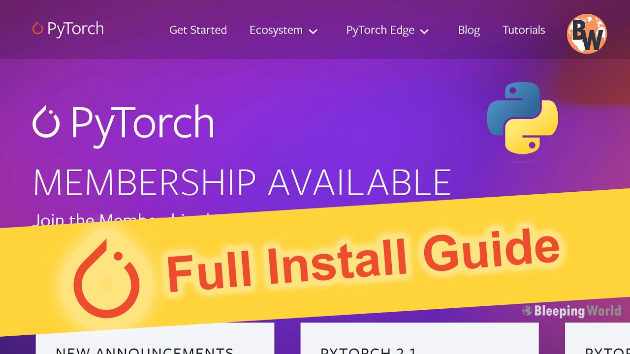 Как установить PyTorch на Windows 10/11 [видеокарта и процессор Nvidia AMD]