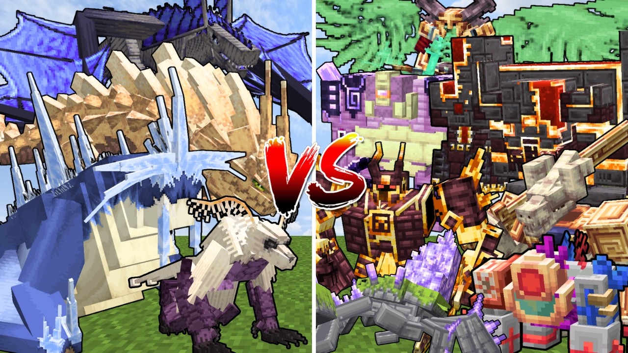 ALL MONSTER EXPANSION BOSSES vs ALL L_ENDER'S CATACLYSM BOSSES | Minecraft Mob Battle