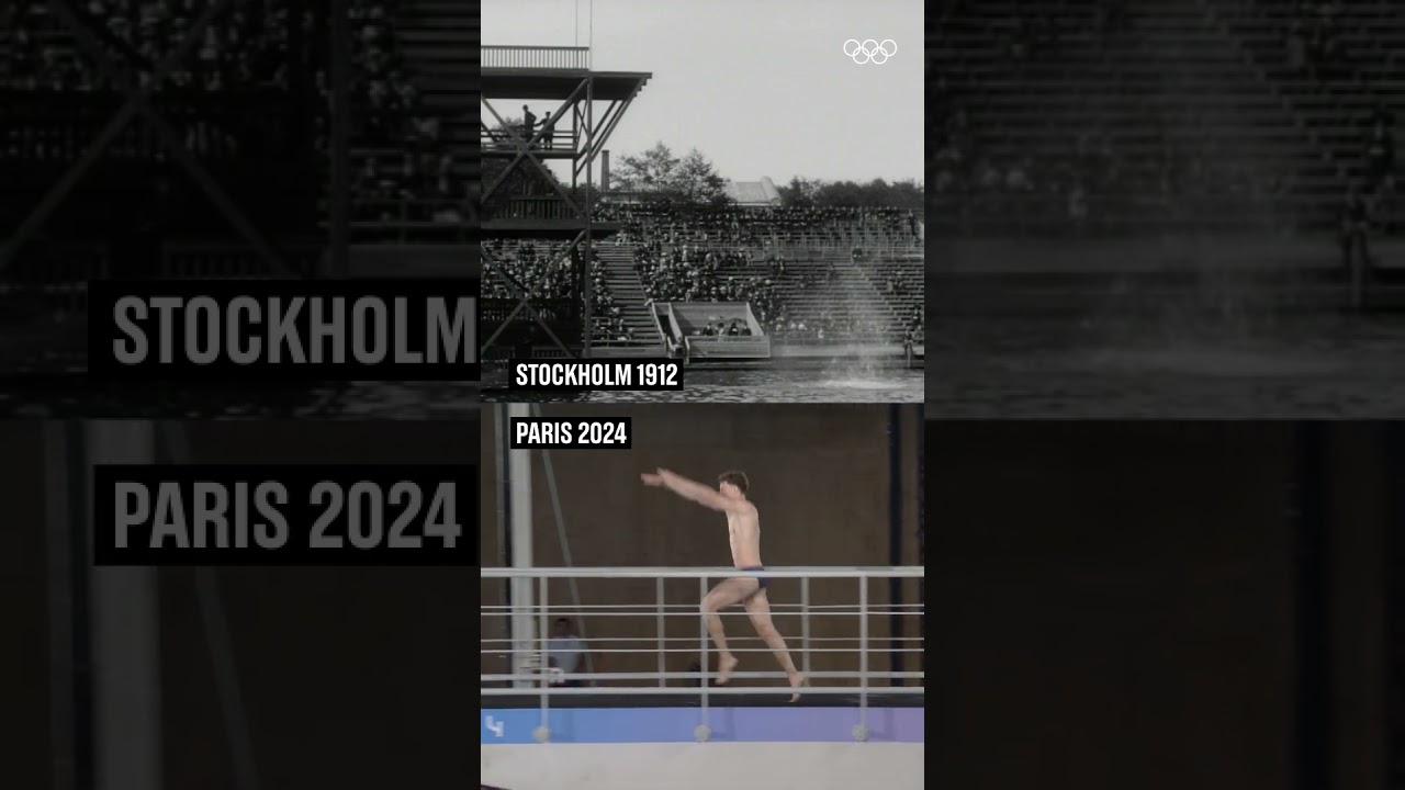 112 years apart! 🤯 Here's how far the sport of diving has come since Stockholm 1912 to 