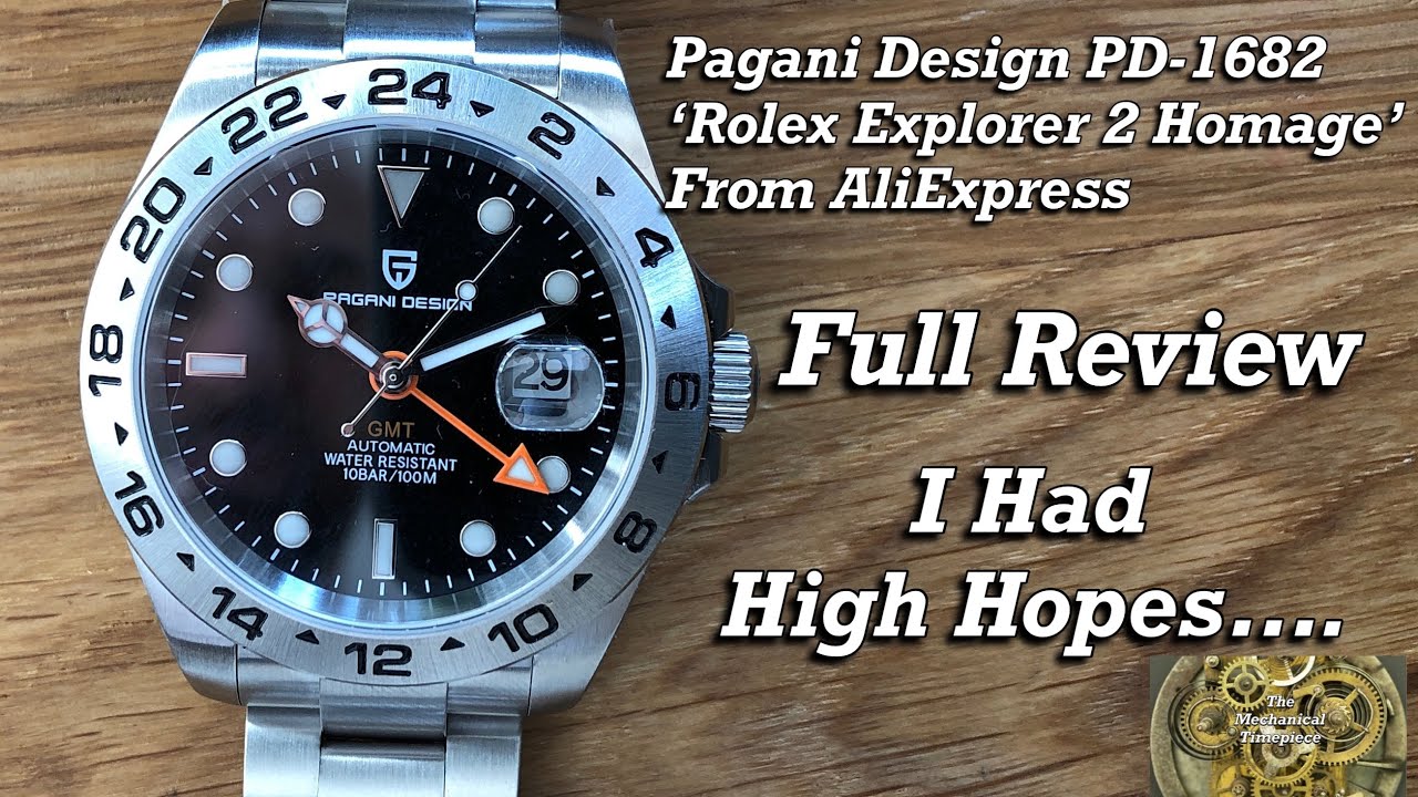 Pagani Design PD-1682. Rolex Explorer 2 homage. Full review. The AliExpress express returns!