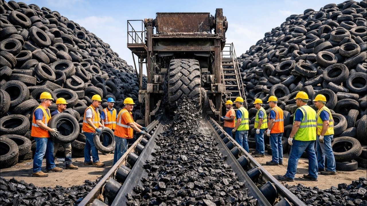 How Millions of Old Tires Are Recycled Into Brand New Tires | Inside the Modern Tire Factory