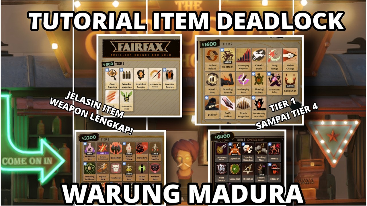 JELASIN ITEM SETELAH 900 JAM BERMAIN (PART 1 - WEAPON)  | TUTORIAL DEADLOCK INDONESIA